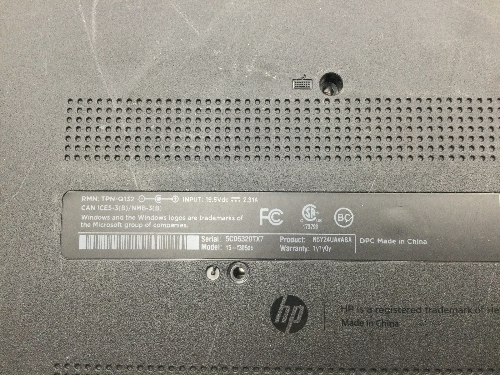 HP PAVILION 15 F305DX – FOR PARTS – AMD A6 – NO RAM – READ DESC – BB