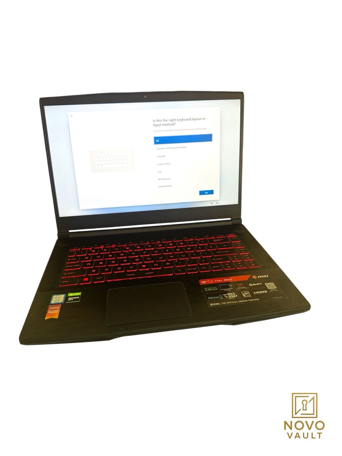 MSI GF63 9SC i7 9750H 512gb SSD 16GB RAM GTX 1650